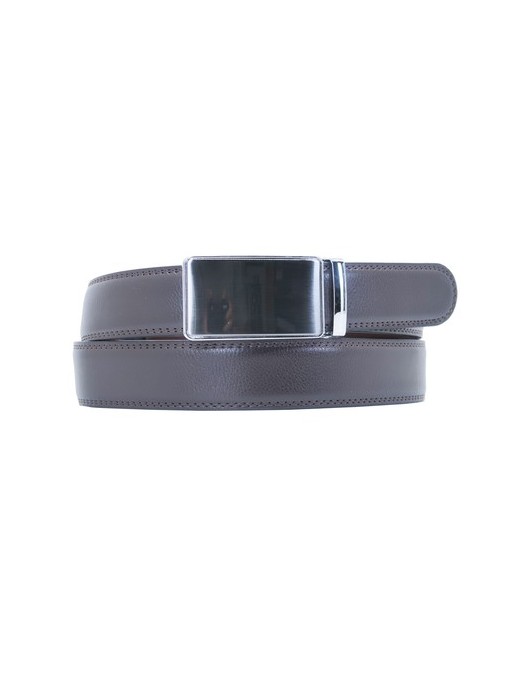 ceinture homme en croute de cuir marron foncé