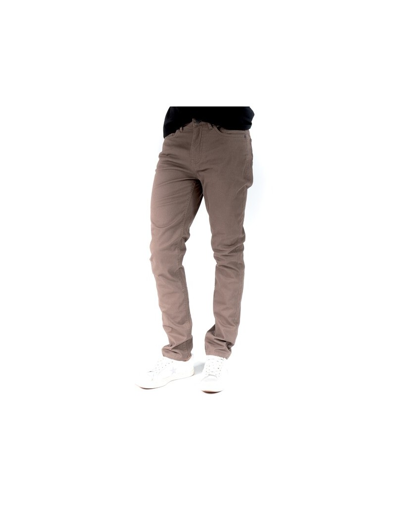 Pantalon chino gabardine marron pour homme