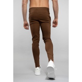 Pantalon slim pour homme - marron