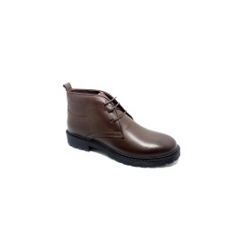 Bottines marron cuir véritable pour homme