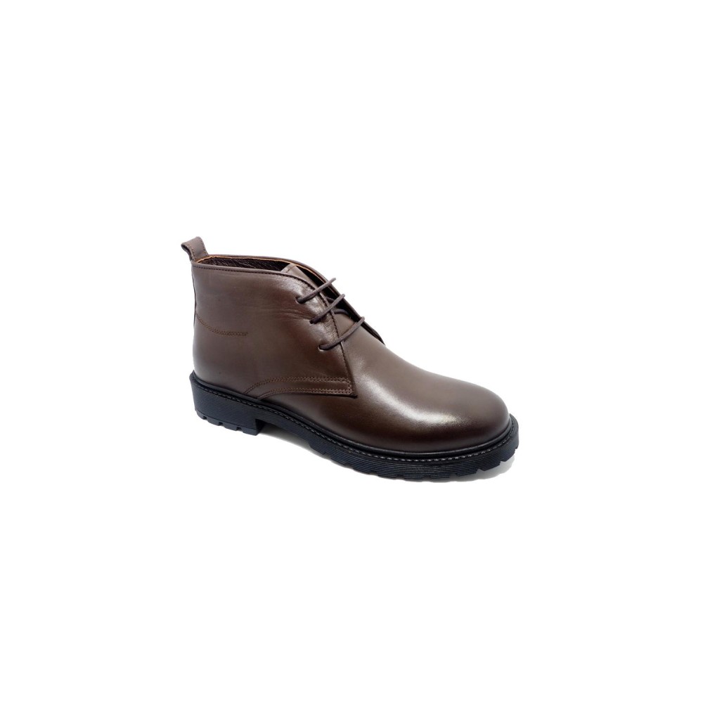 Bottines marron cuir véritable pour homme