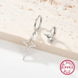 Bijoux Boucles d'oreilles Argent sterling 925 - modèle étoile